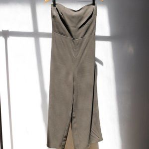 Aritzia Babaton Roshan Strapless Jumpsuit in Olive